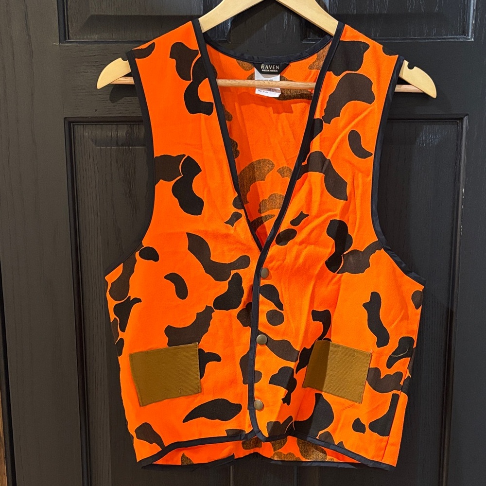 rave Orange and Black Kids Vest